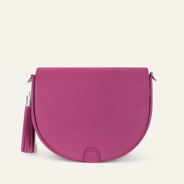 Berry Sarah Haran Luna Satchel with Silver hardware front