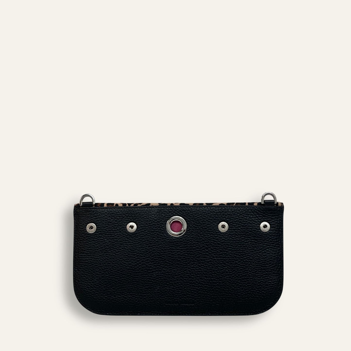 Preloved Violet | Black Leopard with Silver hardware