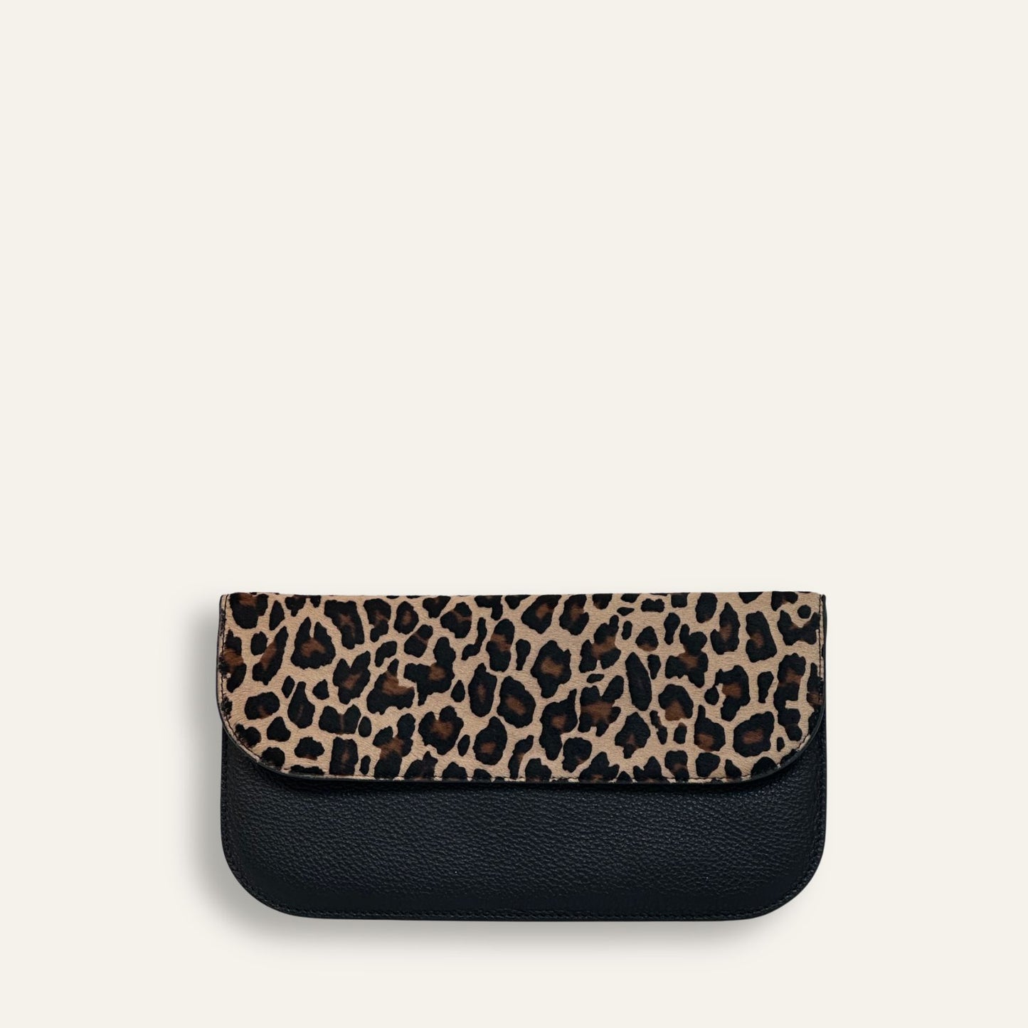 Preloved Violet | Black Leopard with Silver hardware