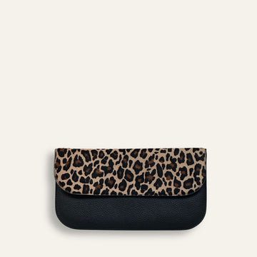 Preloved Violet | Black Leopard with Silver hardware