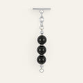 Aurora Tassel | Black with Silver hardware