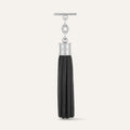 Capsule Tassel | Black with Silver hardware