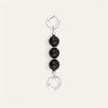 Aurora Strap Extenders | Black with Silver hardware Single