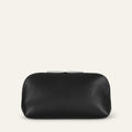 Carnation Cosmetic Bag | Black with Silver hardware (Small)