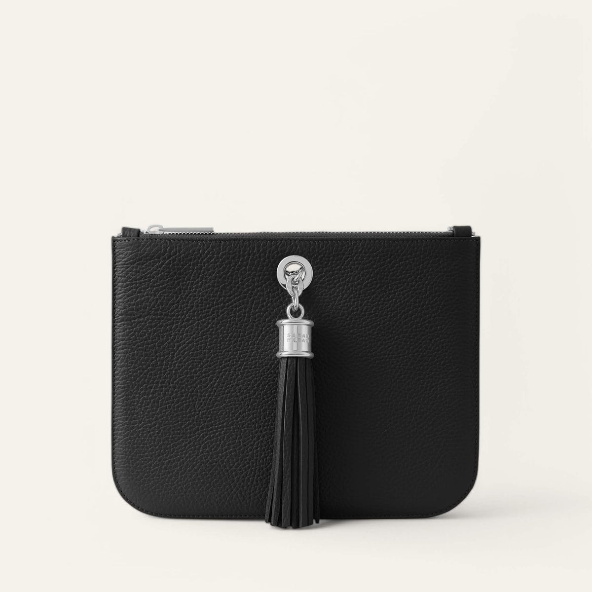 Black Sarah Haran Dahlia Tote with Silver hardware