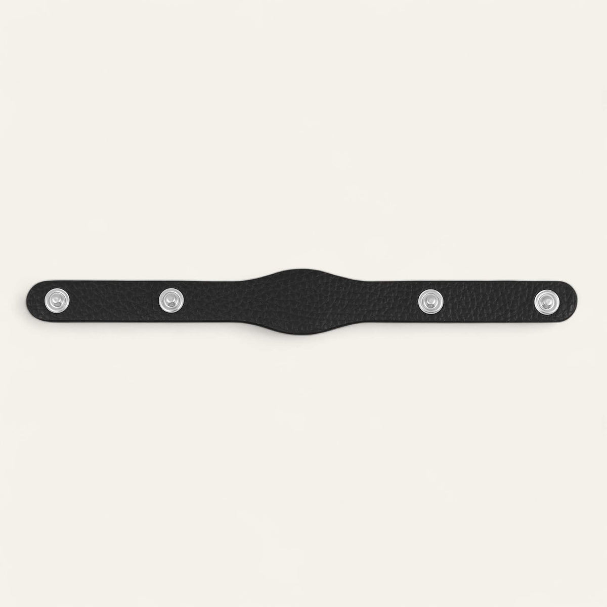 Black Sarah Haran Deco Logo with Silver hardware back