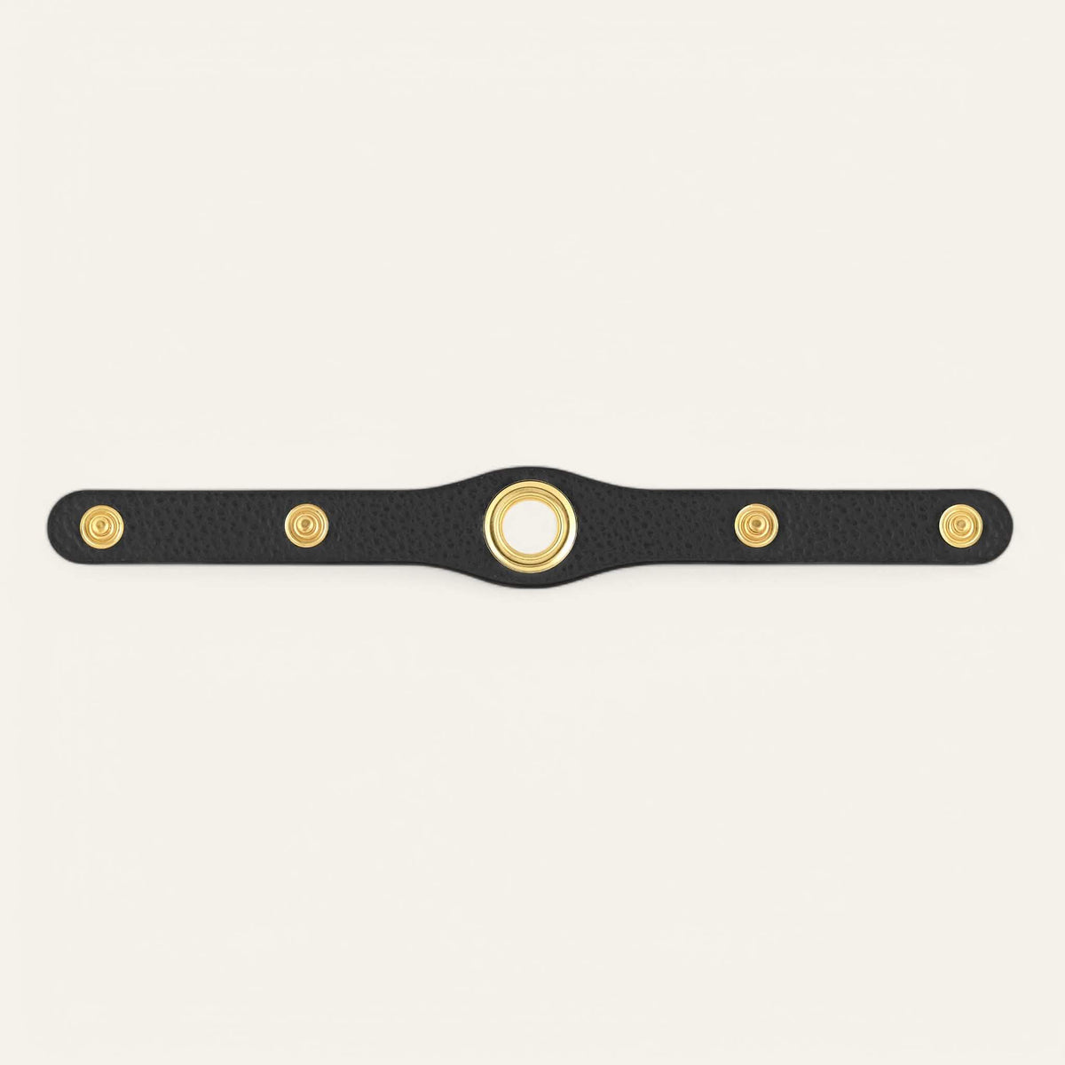 Black Sarah Haran Deco Stud with Gold hardware back