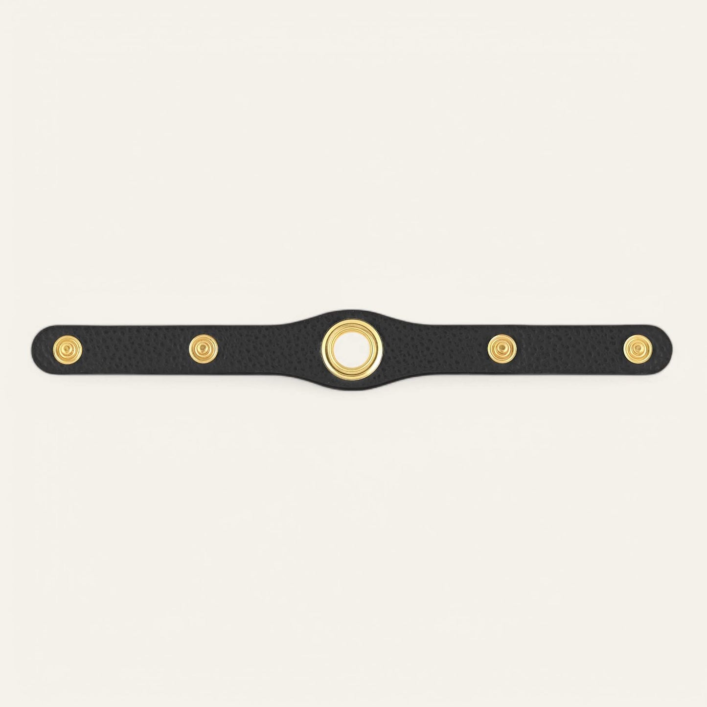 Black Sarah Haran Deco Stud with Gold hardware back