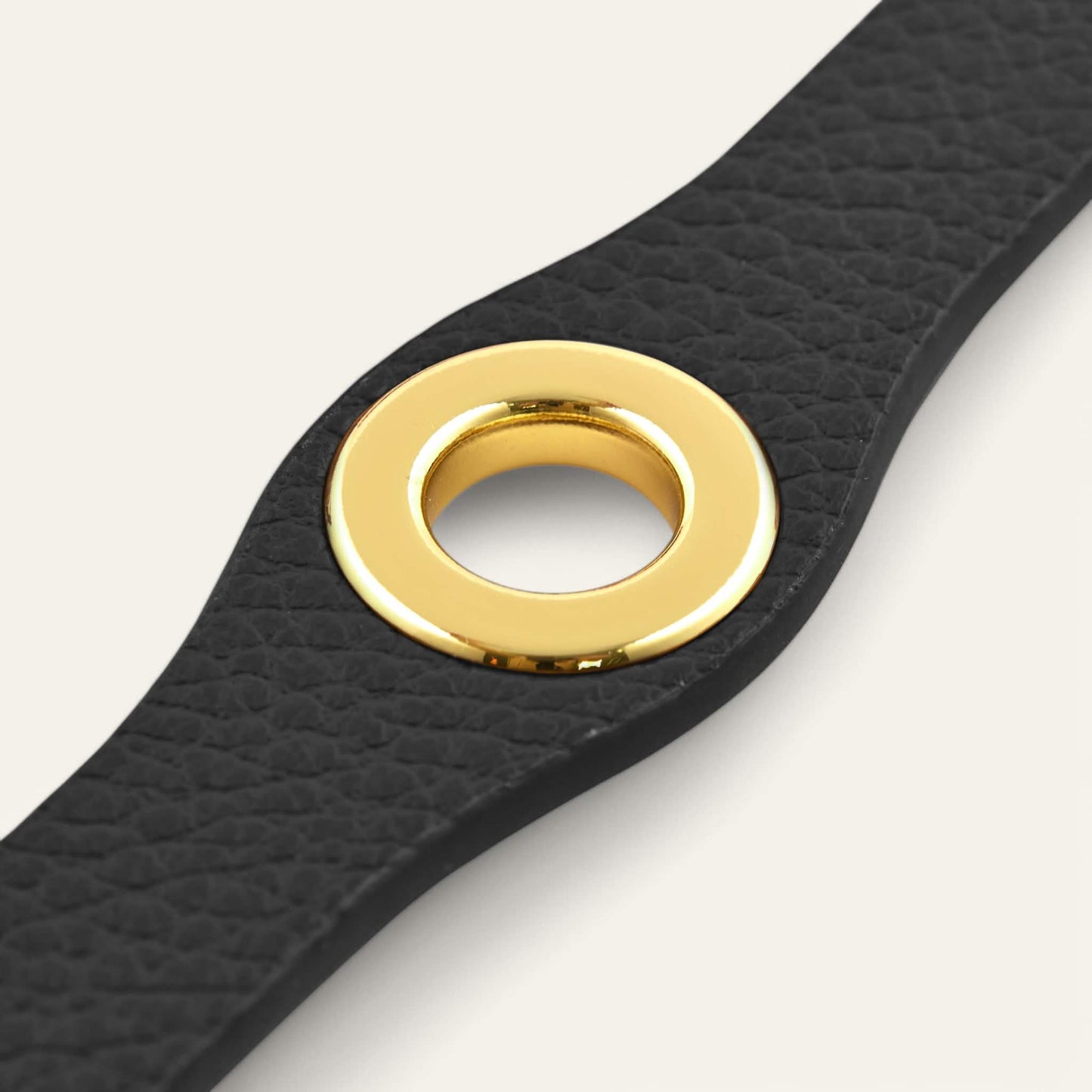 Black Sarah Haran Deco Stud with Gold hardware detail