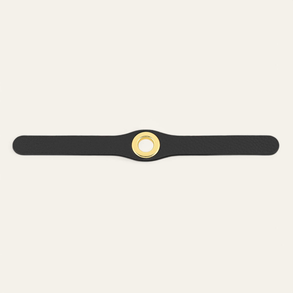 Black Sarah Haran Deco Stud with Gold hardware front