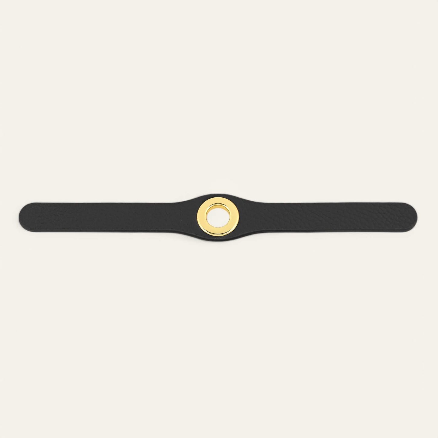 Black Sarah Haran Deco Stud with Gold hardware front