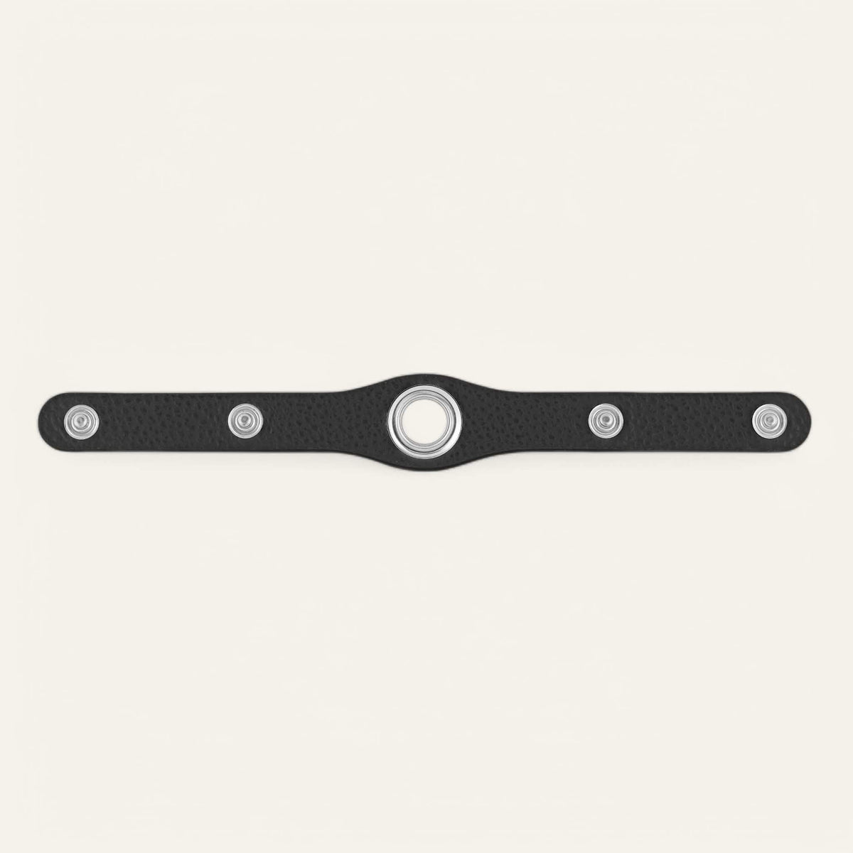 Black Sarah Haran Deco Stud with Silver hardware back