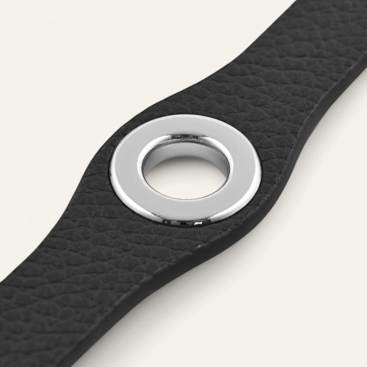 Black Sarah Haran Deco Stud with Silver hardware detail