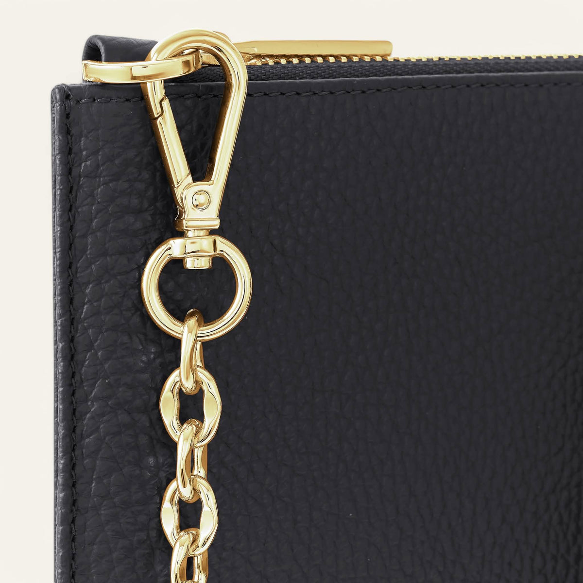 Black Sarah Haran Ivy with Gold hardware detail