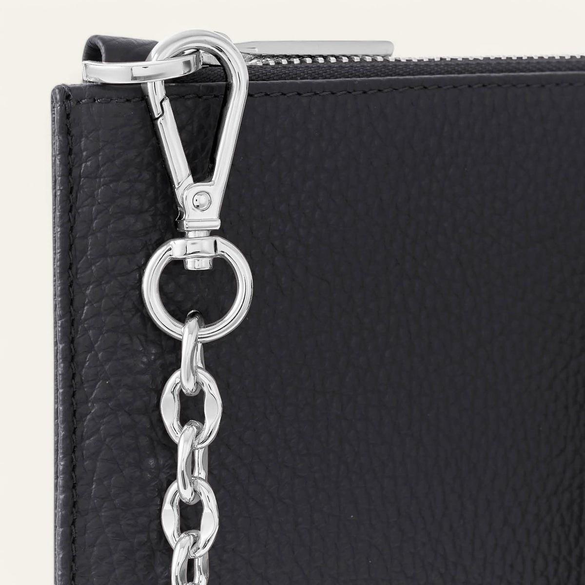 Black Sarah Haran Ivy with Silver hardware detail