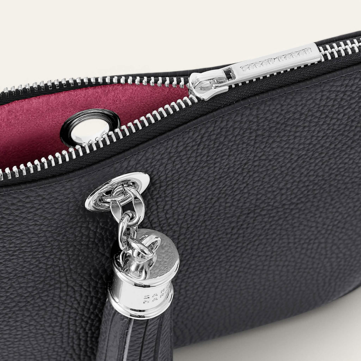 Black Sarah Haran Ivy with Silver hardware detail