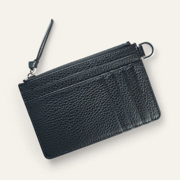 Black Sarah Haran Jade Purse with Silver hardware
