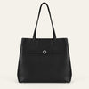 Black Sarah Haran Michelle Tote with Silver hardware front