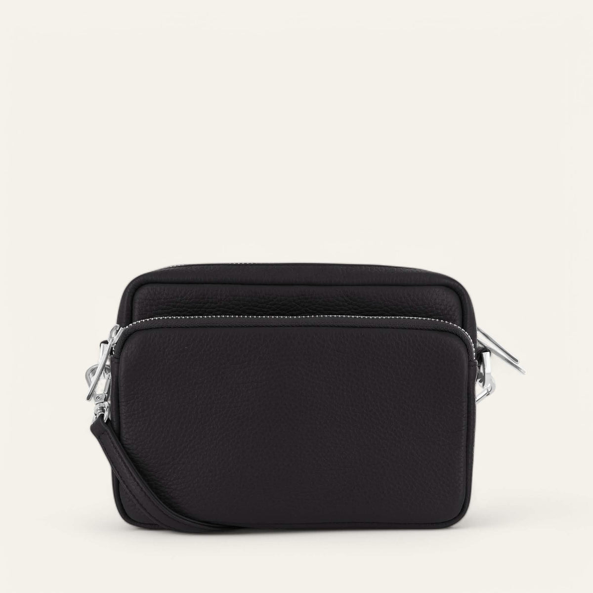 Black Sarah Haran Millie Crossbody with Silver hardware
