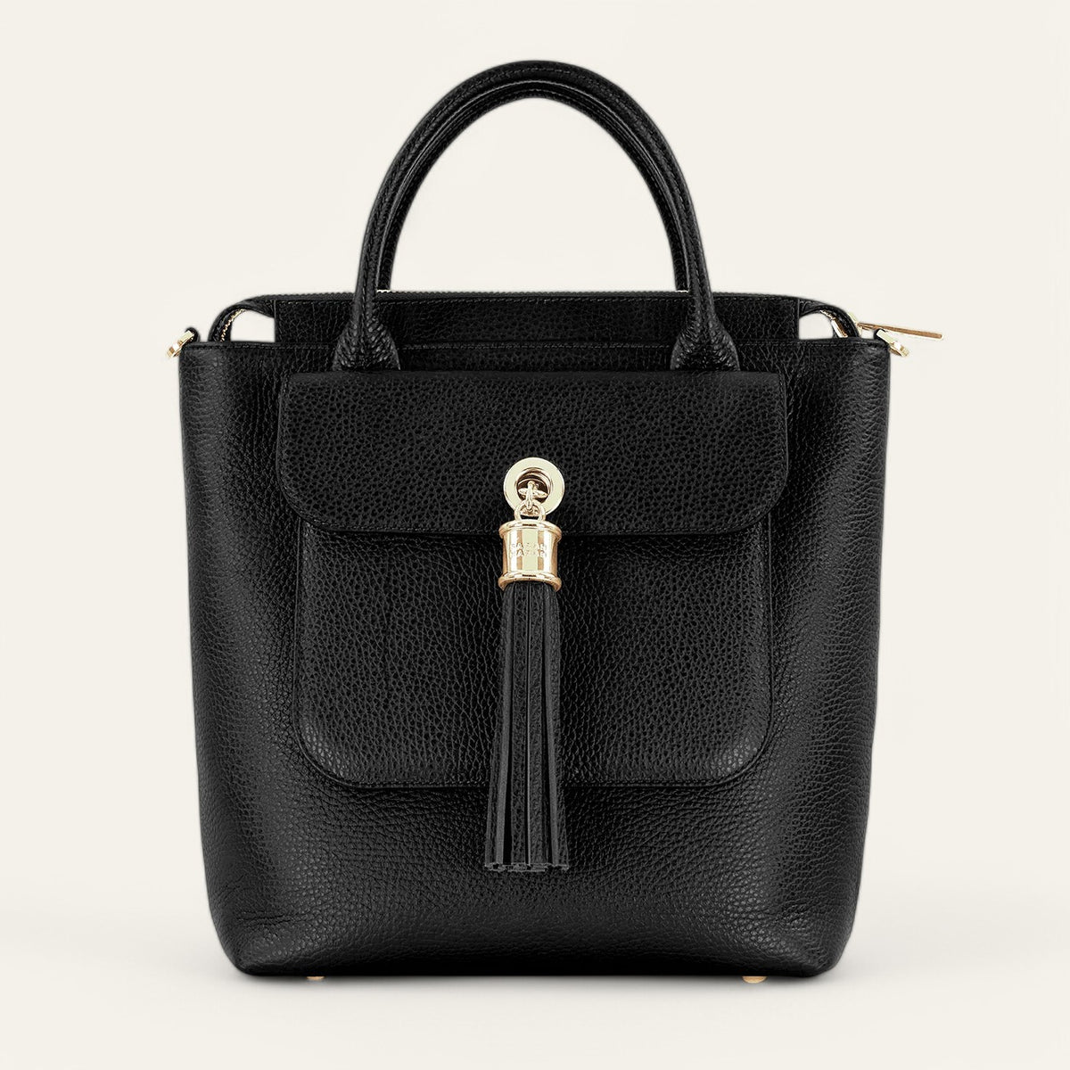 Black Sarah Haran Mini P Front Gold