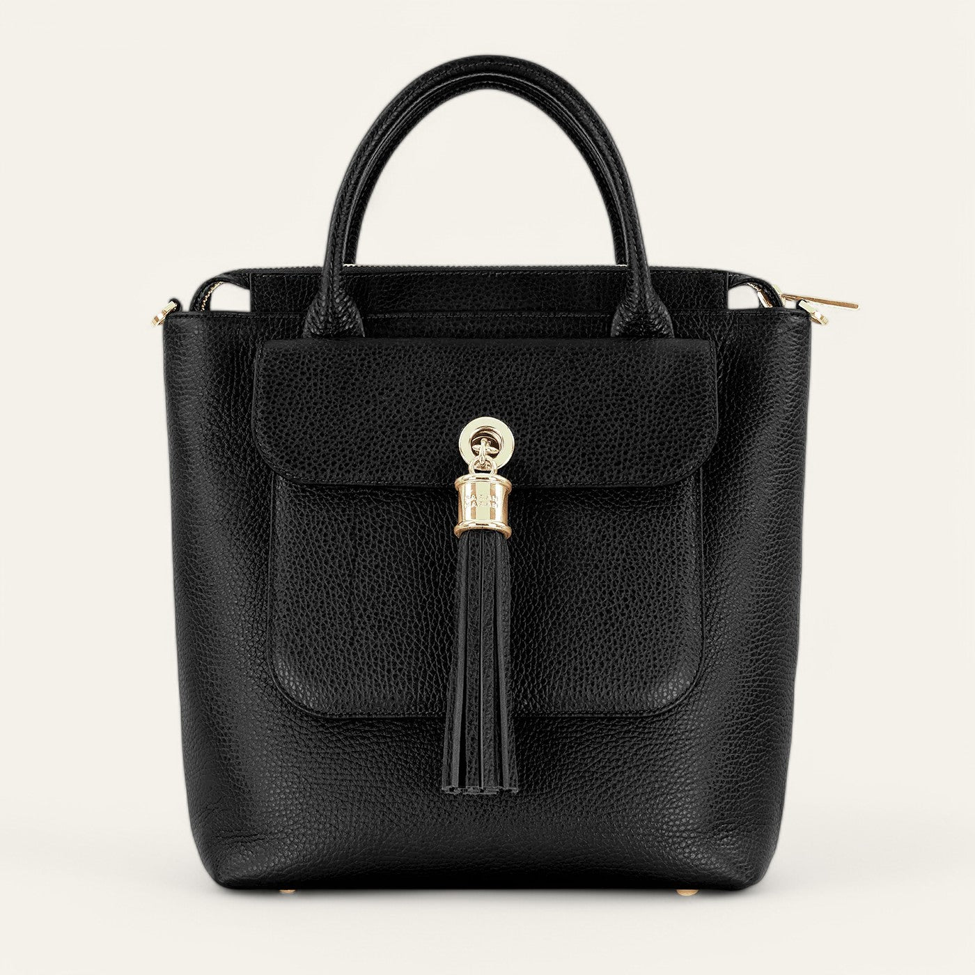 Black Sarah Haran Mini P Front Gold