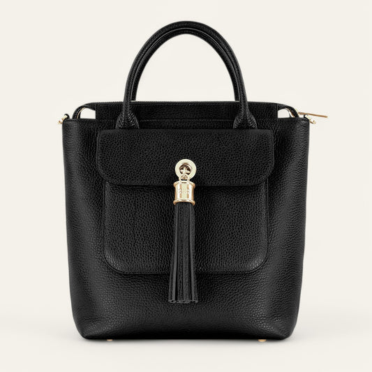 Black Sarah Haran Mini P Front Gold