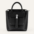 Mini P Backpack | Black with Silver hardware