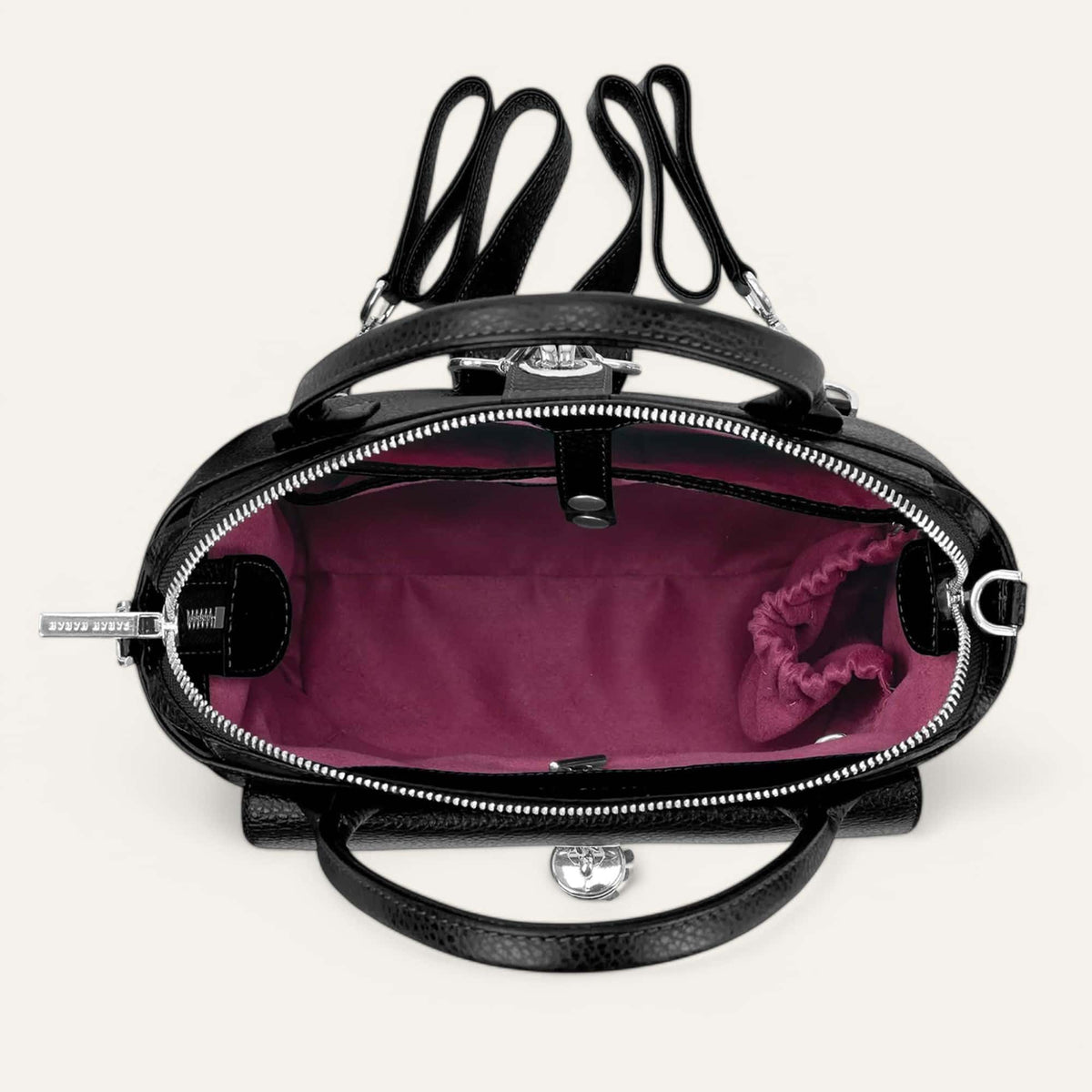 Black Sarah Haran Mini P Silver Overhead