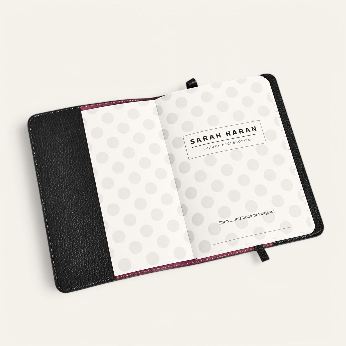 Black Sarah Haran Notebook Leather 2