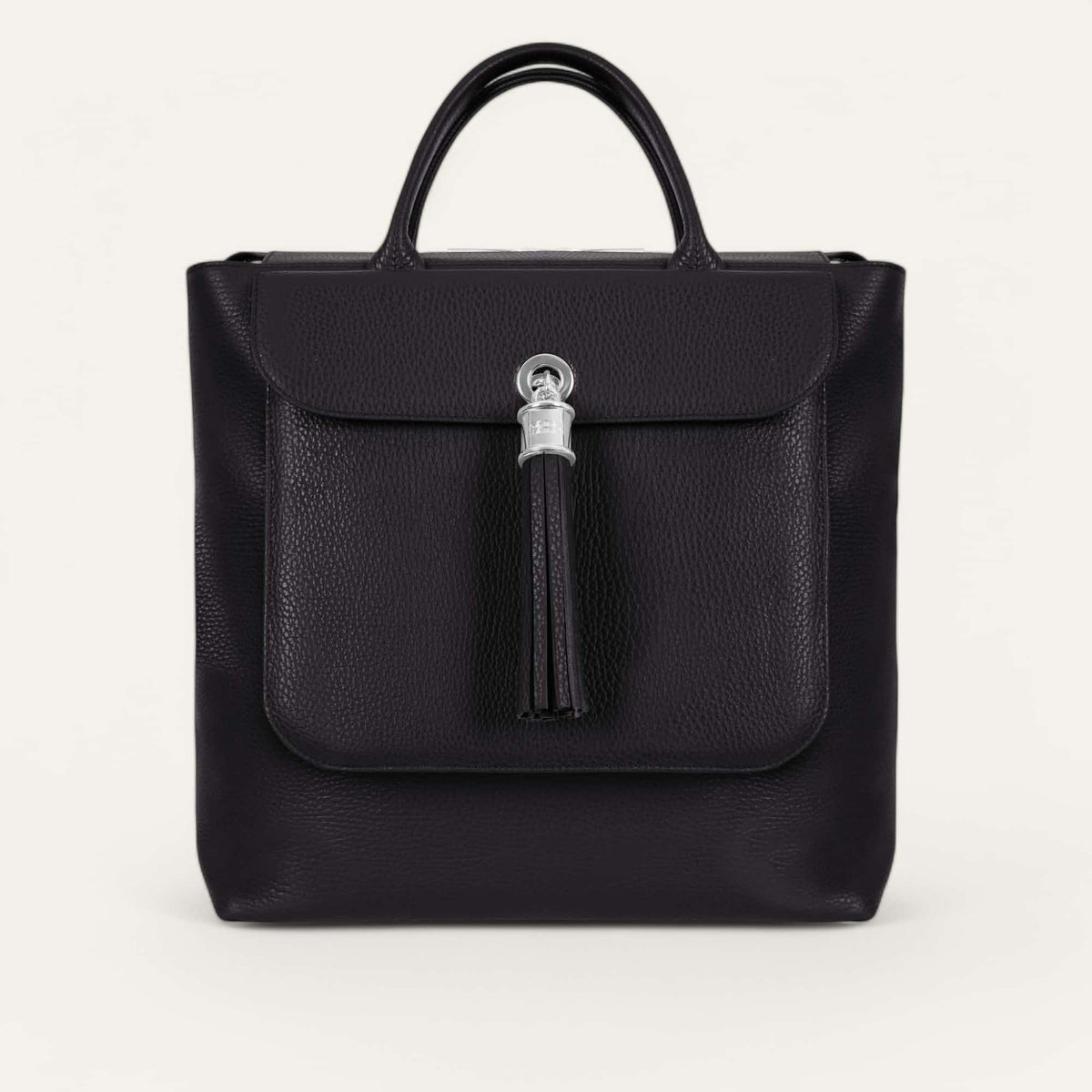 Black Sarah Haran Poppy Silver Front