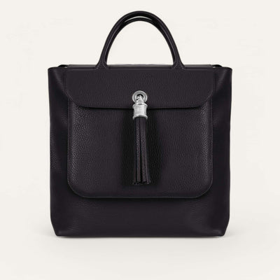 Black Sarah Haran Poppy Silver Front