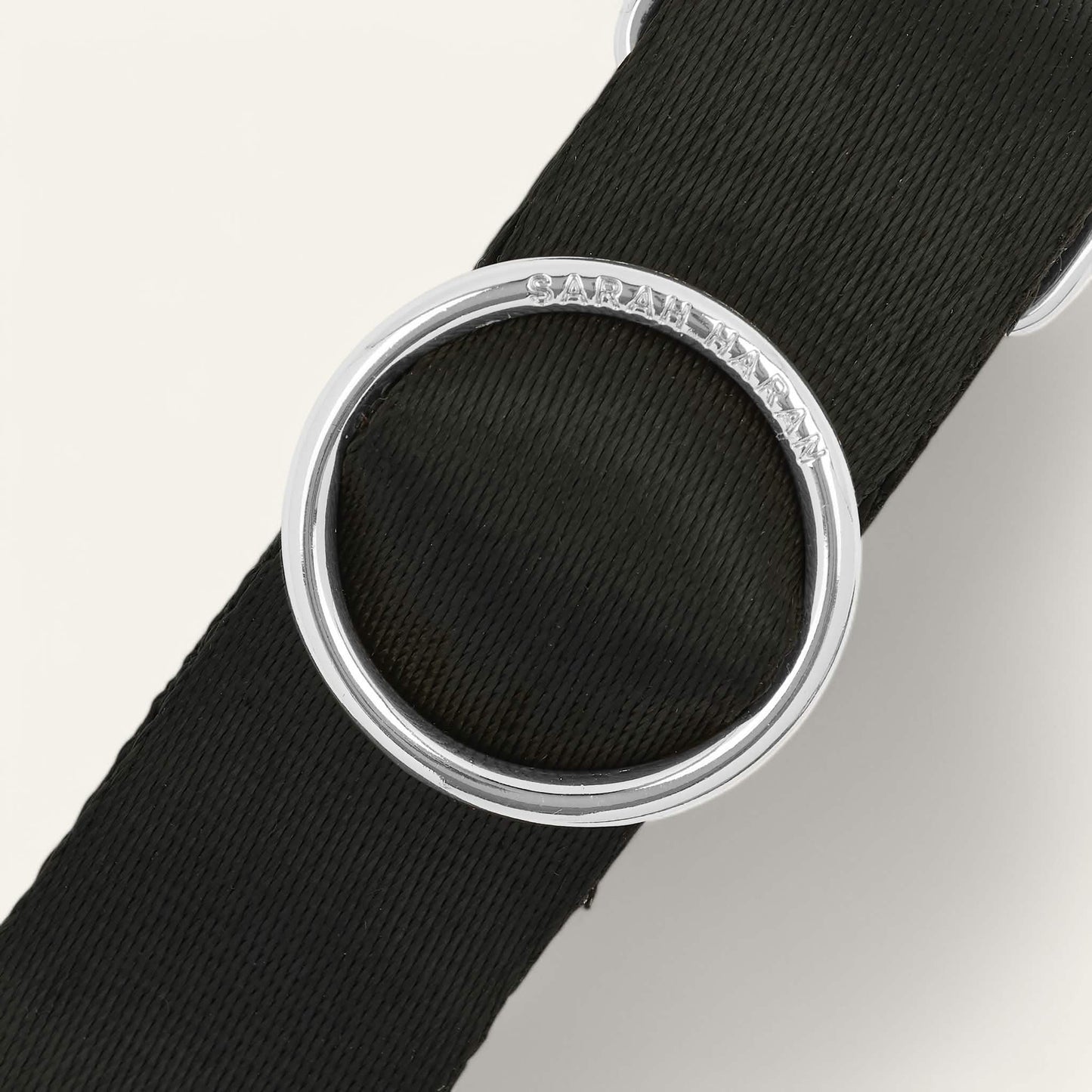 River Strap | Black with Silver hardware