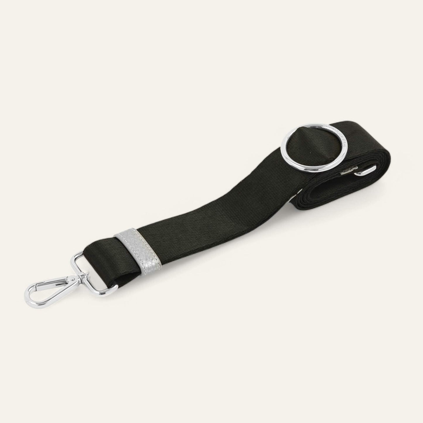 River Strap | Black with Silver hardware