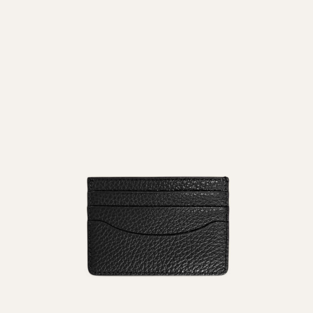 Black Sarah Haran Unisex Leather Card Folio Front