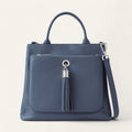Dahlia Tote | Bluebell with Silver hardware