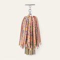 Double Pompom Tassel | Confetti Shimmer Metallic Gold with Silver hardware