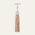 Capsule Tassel | Confetti with Silver hardware