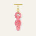 Kings Knot Tassel | Coral Sparkle with Gold hardware