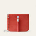 Ivy | Coral with Silver hardware