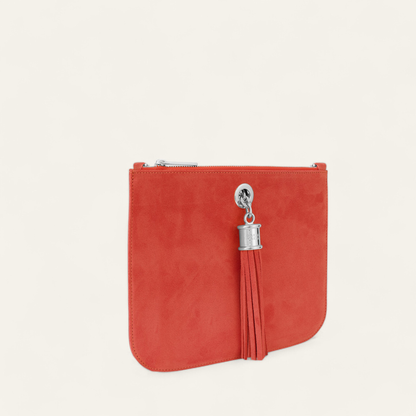 Ivy | Coral with Silver hardware