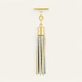 Capsule Tassel | Cream Patent Croc with Gold hardware