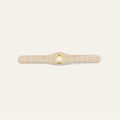 Deco Mini | Cream Patent Croc with Gold hardware