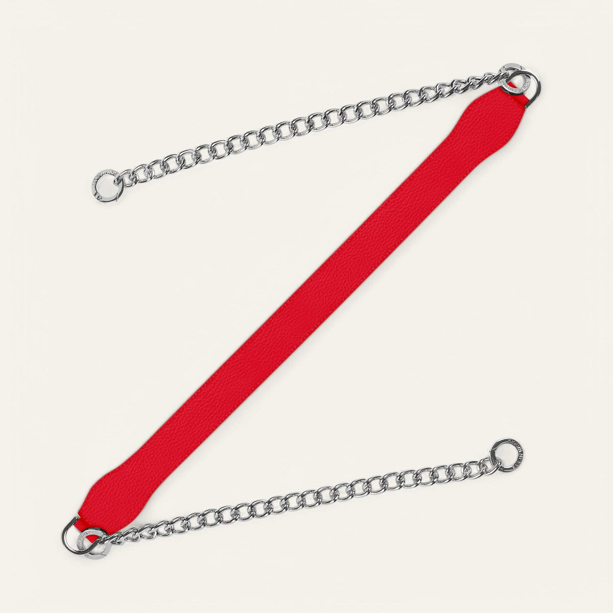 Dalmatian Pillarbox Red Sarah Haran Gemini Strap with Silver hardware