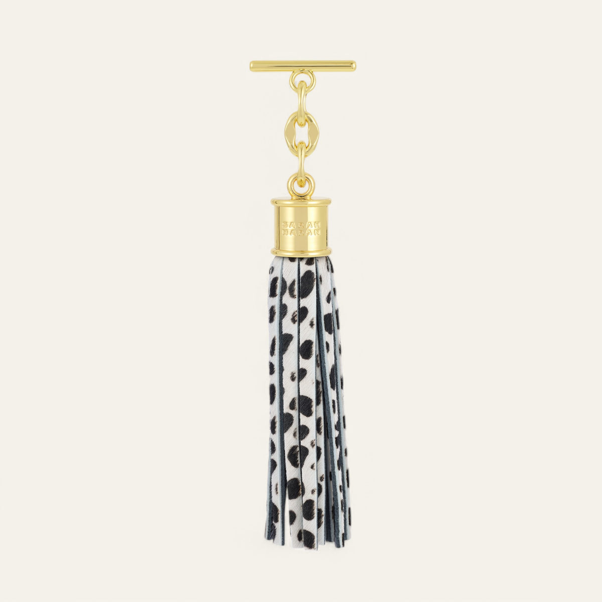 Dalmatian Sarah Haran Capsule Tassel with Gold hardware Front B07 G