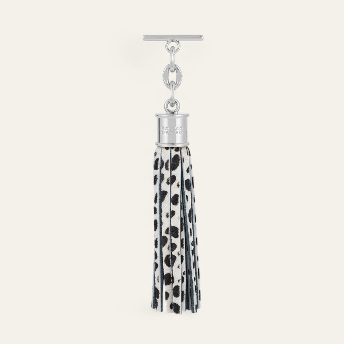 Dalmatian Sarah Haran Capsule Tassel with Silver hardware Front B07 S