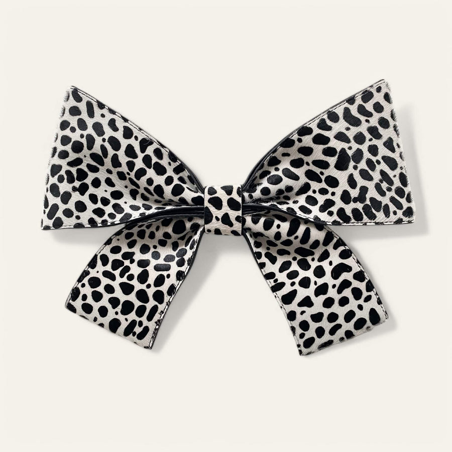 Deco Bow Classic | Dalmatian with Gold hardware