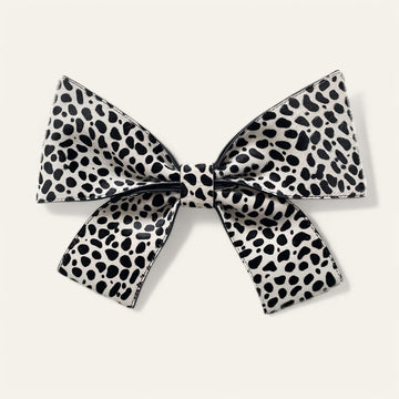 Deco Bow | Dalmatian with Silver hardware