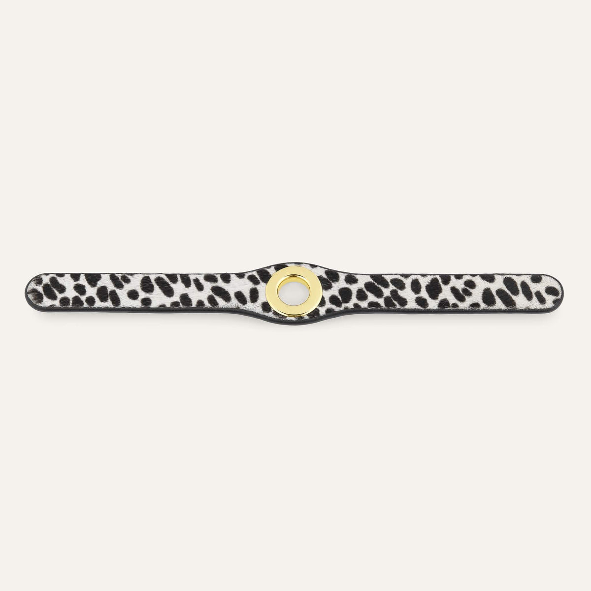 Dalmatian Spot Sarah Haran Deco Stud with Gold hardware front