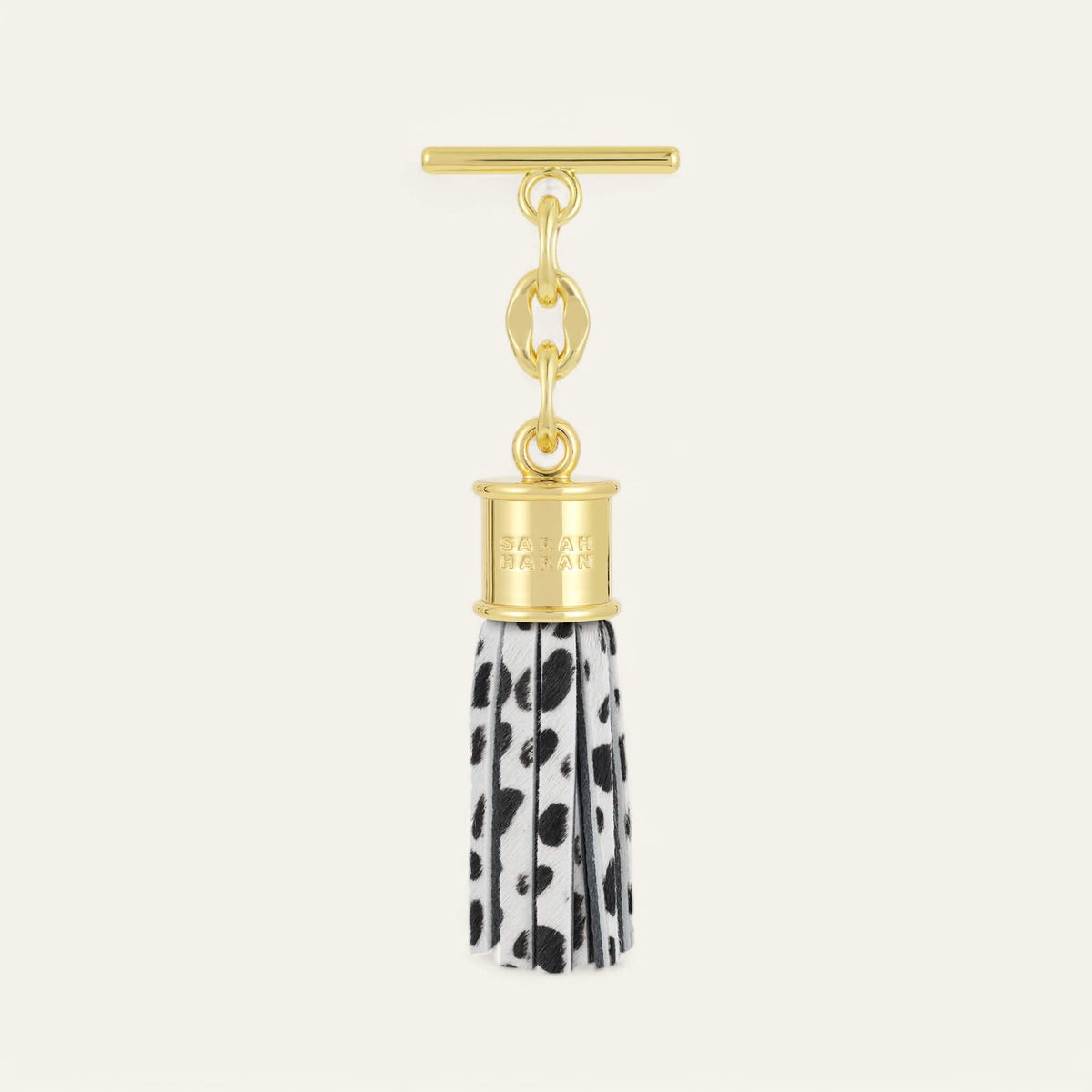 Dalmatian Sarah Haran Capsule Tassel Mini with Gold hardware front