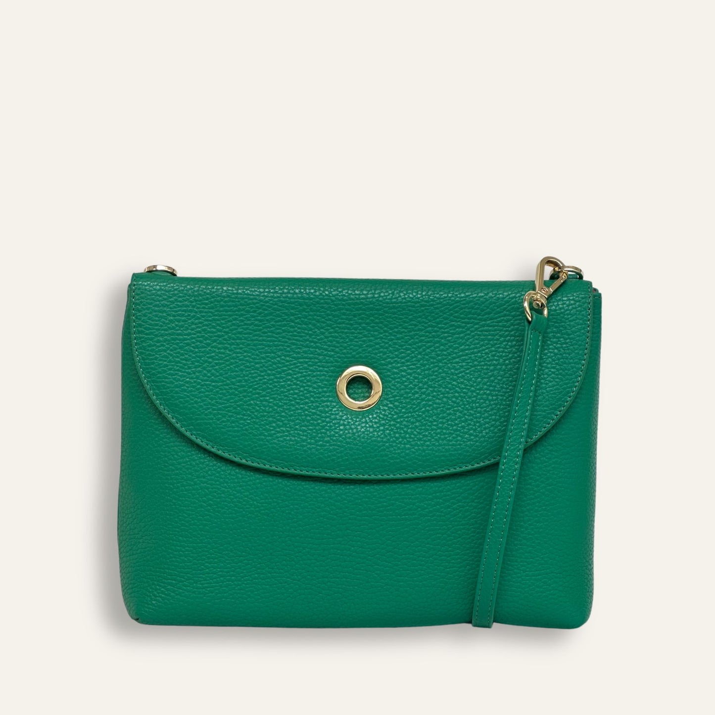 Preloved Jasmine Crossbody |Emerald with Gold hardware